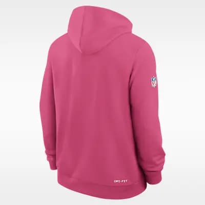 New York Giants Crucial Catch Sideline Standard Issue Men's Nike Dri-FIT NFL Pullover Hoodie Pink [Pink, Hood with drawstring, Front pocket]
