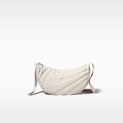 Nike Aura Crescent Crossbody Bag (11L) Cream II/Cream II/MT SILVER BRL [Cream II/Cream II/MT SILVER BRL, 17"W x 9"H x 5"D, Adjustable strap]