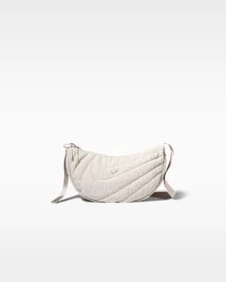 Nike Aura Crescent Crossbody Bag (11L) Cream II/Cream II/MT SILVER BRL [Cream II/Cream II/MT SILVER BRL, 17"W x 9"H x 5"D, Adjustable strap]