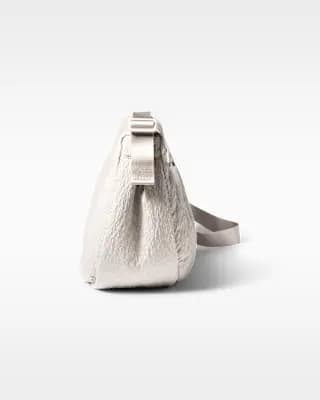 Nike Aura Crescent Crossbody Bag (11L) Cream II/Cream II/MT SILVER BRL [Cream II/Cream II/MT SILVER BRL, 17"W x 9"H x 5"D, Adjustable strap]
