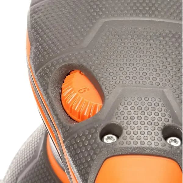 RIDGID 3 Amp Corded 5 in. Random Orbital Sander with AIRGUARD Technology, R26011 [Amperage (A): 3 A, Color Family: Orange, Cord Length (ft.): 6]