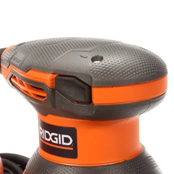 RIDGID 3 Amp Corded 5 in. Random Orbital Sander with AIRGUARD Technology, R26011 [Amperage (A): 3 A, Color Family: Orange, Cord Length (ft.): 6]