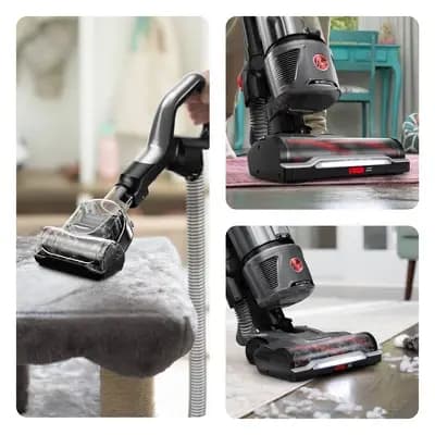 Hoover WindTunnel with Tangle Guard Upright Vacuum 13" Cleaning Path Black: Bagless, HEPA Filter, Multi-Surface, Pet Hair, 30ft Cord, 900W [Electric, 900 Watts, 10 Feet]