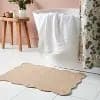 20"x30" Scallop Cotton Braid Bath Rug Khaki - Threshold™ [30 Inches (L), 20 Inches (W), Rectangle (shape), 1]