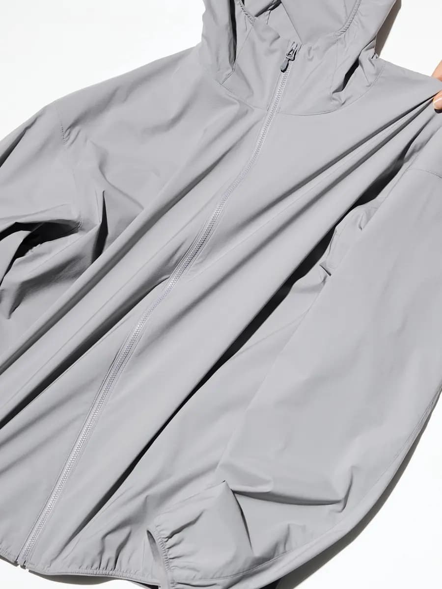 Uniqlo Pocketable UV Protection Parka Black [Imported, UPF50+ / JIS L 1925 : 2019, With UV Protection technology.]