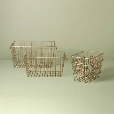 Hearth & Hand with Magnolia Pantry Brass Wire Storage Basket - Hearth & Hand™ with Magnolia [3.84 Pounds, Spot or Wipe Clean, 324-03-2393]