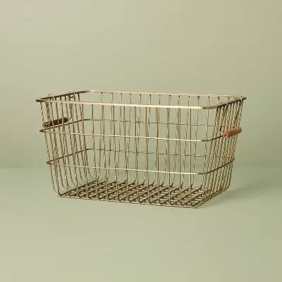 Hearth & Hand with Magnolia Pantry Brass Wire Storage Basket - Hearth & Hand™ with Magnolia [3.84 Pounds, Spot or Wipe Clean, 324-03-2393]