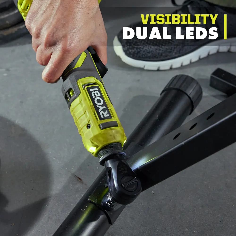 RYOBI 18V ONE+ Multi-Size Ratchet Kit [Capacity 1.5Ah, RPM 0 - 260, Anvils Reversible 1/4" and 3/8" drive]