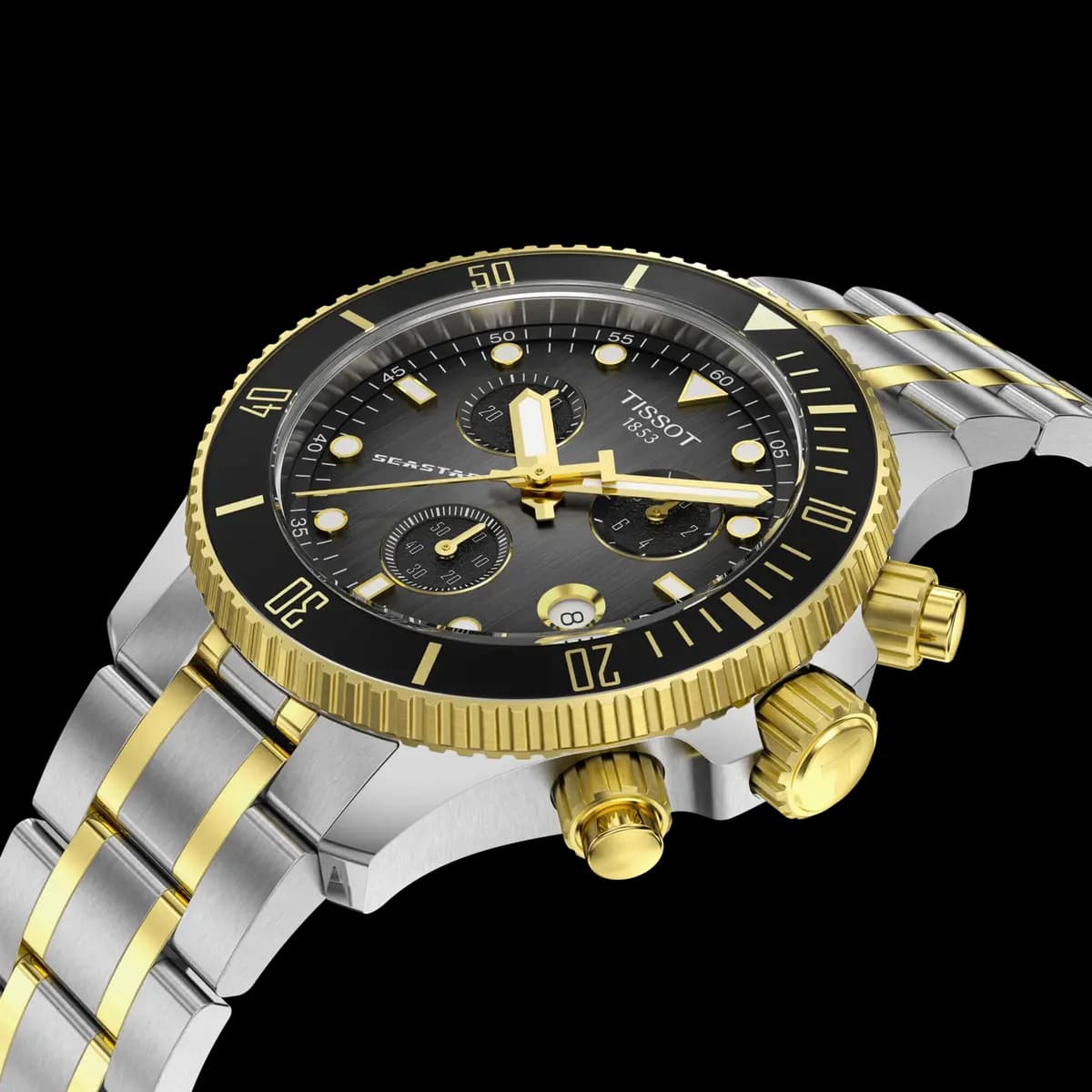 Tissot Seastar 1000 38mm Grey gradient T1202172206100 [38.00 mm, Quartz chronograph PowerDrive, 300 m]