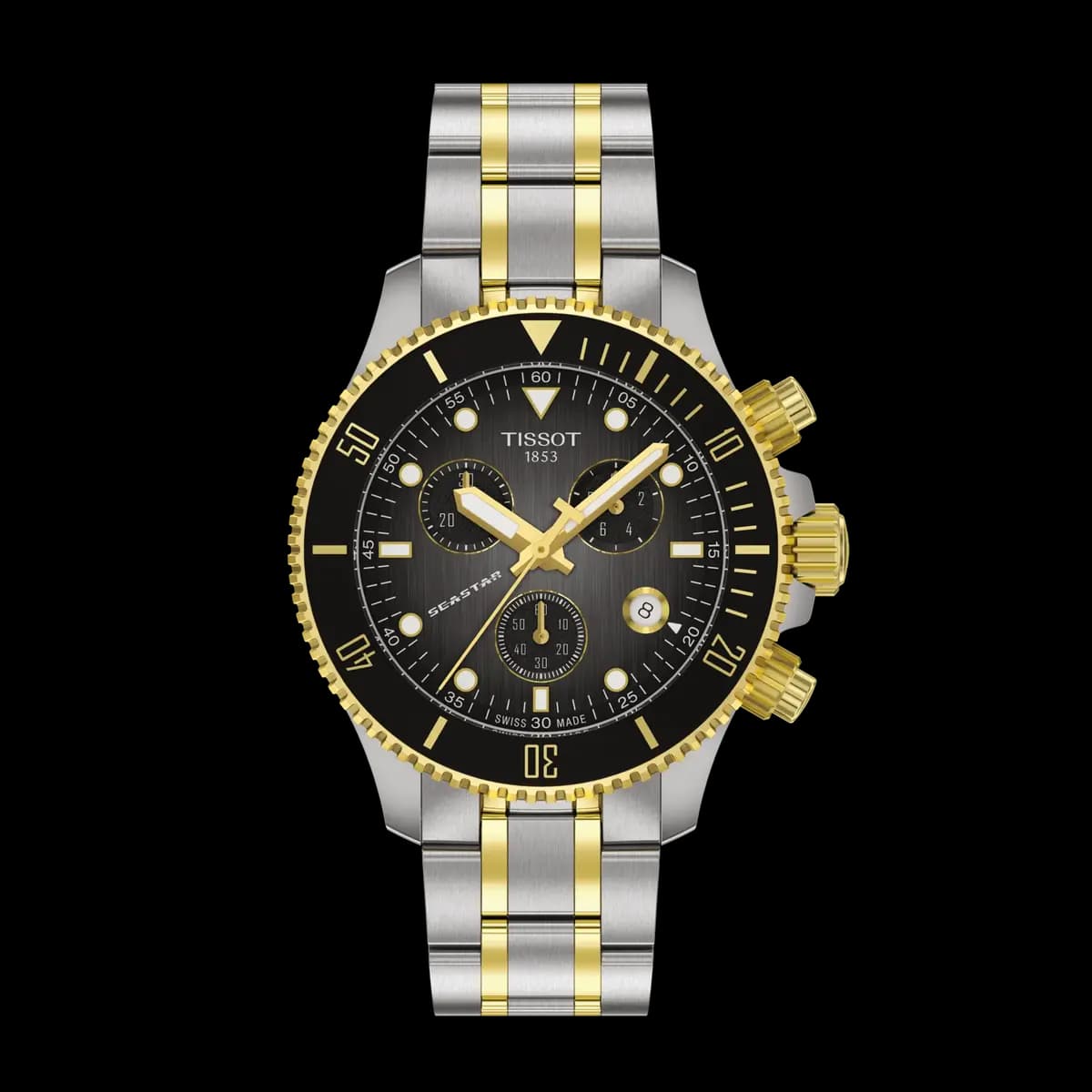 Tissot Seastar 1000 38mm Grey gradient T1202172206100 [38.00 mm, Quartz chronograph PowerDrive, 300 m]