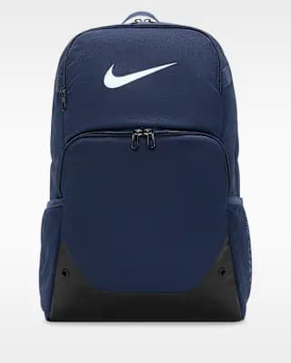Nike Brasilia Backpack (Extra Large, 30L) Midnight Navy/Black/White [100% polyester, Spot clean, ONE SIZE]