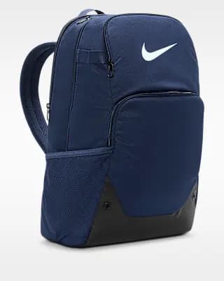 Nike Brasilia Backpack (Extra Large, 30L) Midnight Navy/Black/White [100% polyester, Spot clean, ONE SIZE]