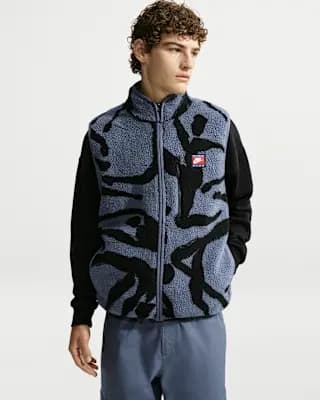 Nike Club Men's Winterized Fleece Full-Zip Vest Diffused Blue [Body: 100% polyester. Lining: 100% nylon., Machine wash, XS-4XL]
