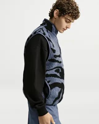 Nike Club Men's Winterized Fleece Full-Zip Vest Diffused Blue [Body: 100% polyester. Lining: 100% nylon., Machine wash, XS-4XL]