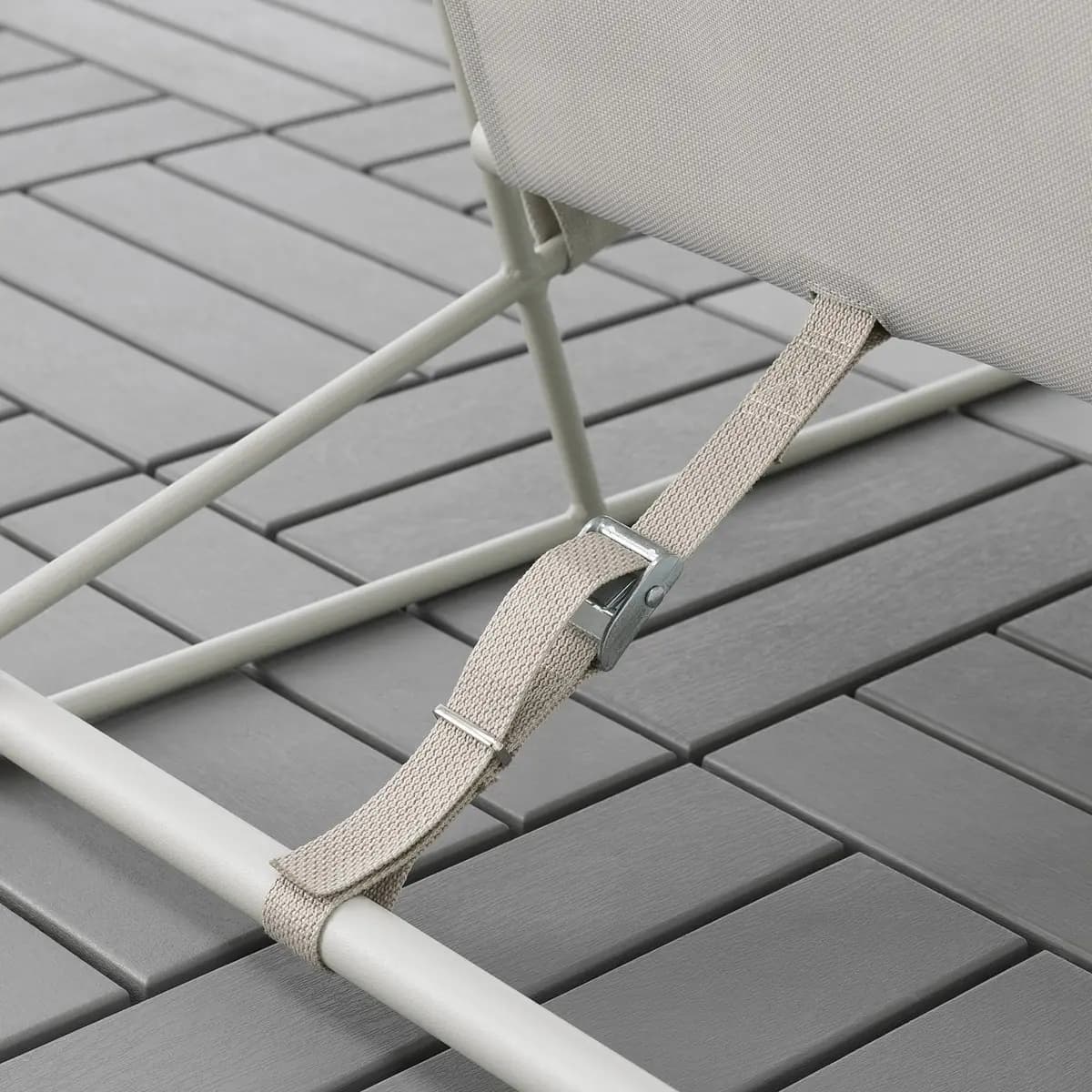 IKEA HAVSTEN Armchair, outdoor, beige/beige [Width 38 5/8 ", Depth 37 ", Height 35 3/8 "]