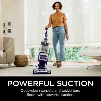 Shark Navigator Powered Lift-Away Upright Vacuum NV586 12" Cleaning Path Purple: HEPA Filter, Pet Hair, Swivel Head, Multi-Surface, 25' Cord [12 Inches, 1140 Watts, Electric]