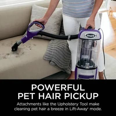 Shark Navigator Powered Lift-Away Upright Vacuum NV586 12" Cleaning Path Purple: HEPA Filter, Pet Hair, Swivel Head, Multi-Surface, 25' Cord [12 Inches, 1140 Watts, Electric]