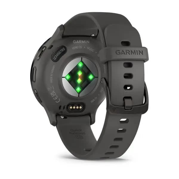 Garmin Venu 3S Slate Stainless Steel Bezel with Pebble Gray Case and Silicone Band [AMOLED (optional always-on mode), Swim, 5 ATM, 1.2" (30.4 mm) diameter]