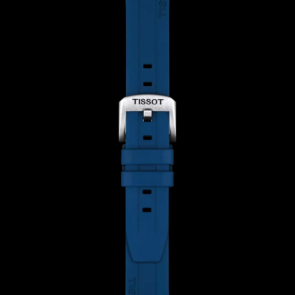 Tissot Official Blue Rubber Strap Lugs 20mm [Rubber, Blue, 20.00]