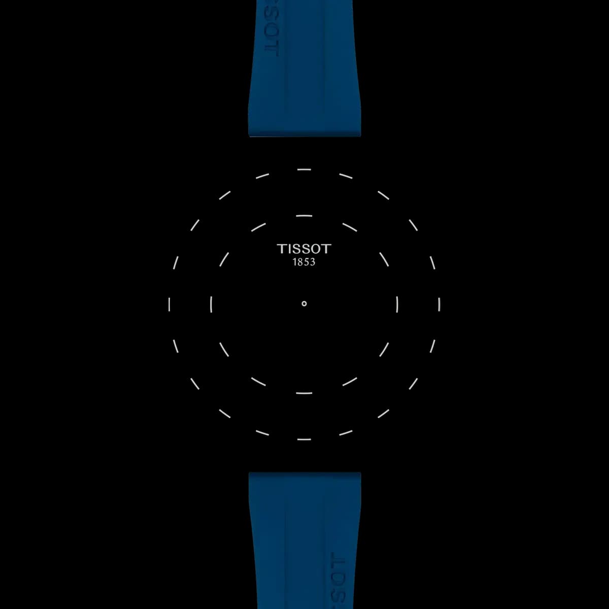 Tissot Official Blue Rubber Strap Lugs 20mm [Rubber, Blue, 20.00]