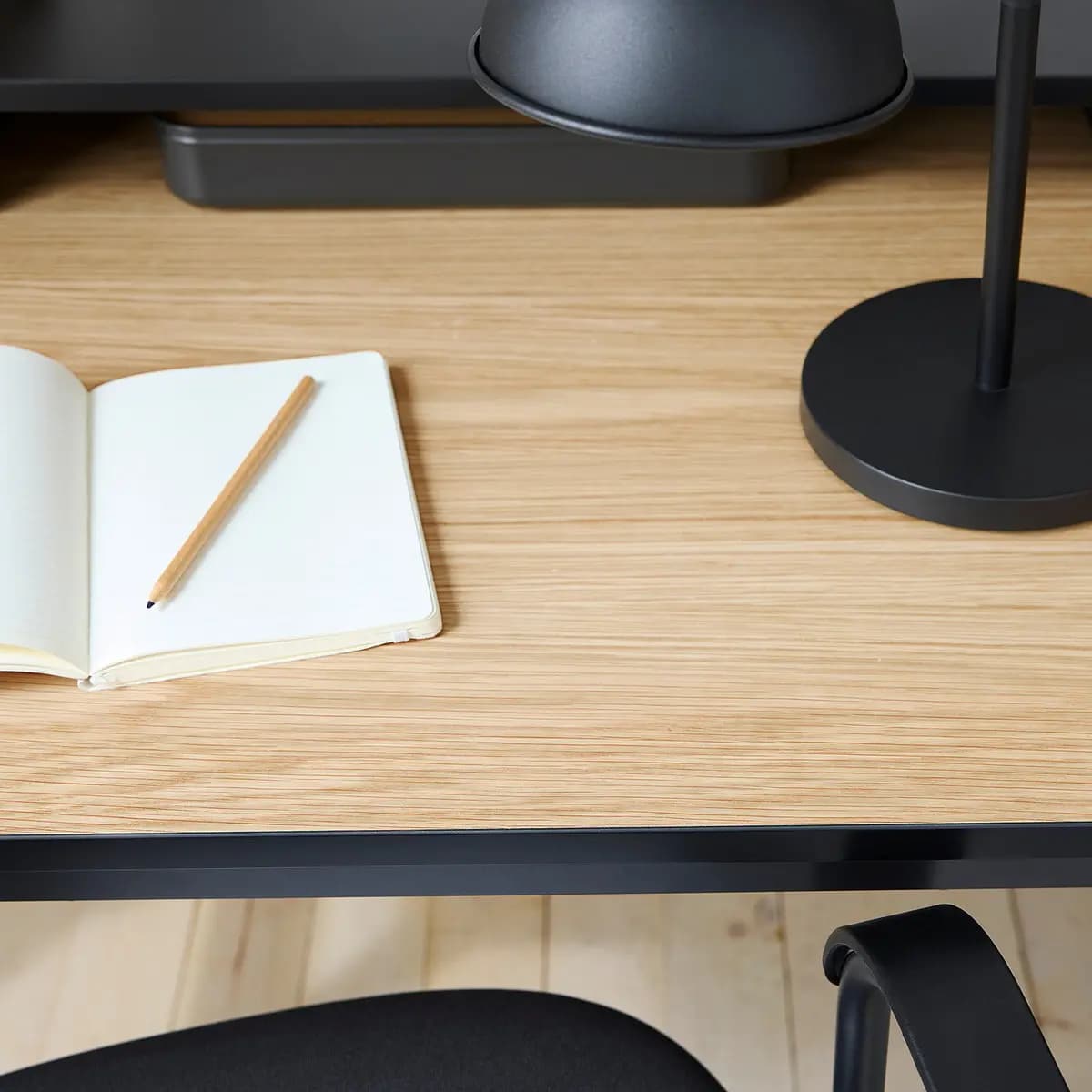 IKEA MULLSJÖ Desk, oak veneer [Width 53 1/8 ", Depth 27 1/2 ", Height 29 7/8 "]