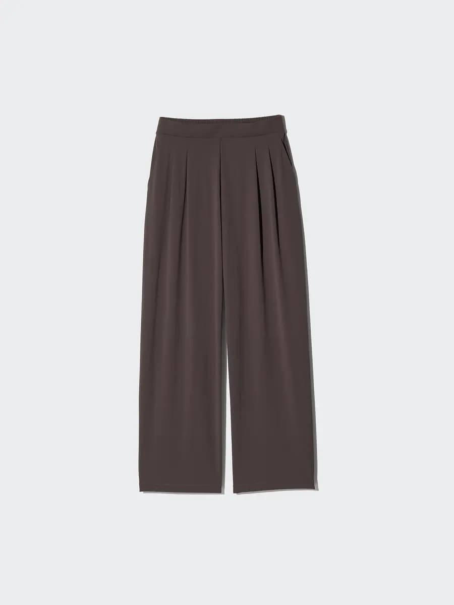 Uniqlo Ultra Stretch Active Wide Pants Dark Gray [77% Nylon, 23% Spandex, Imported, Ultra Stretch fabric.]