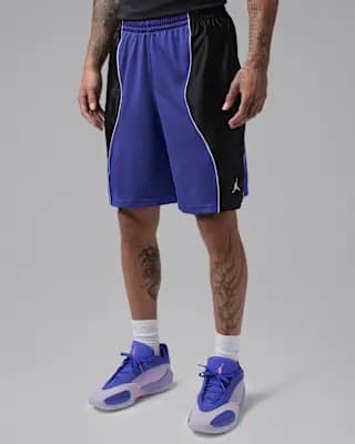 Jordan Sport Men's Dri-FIT 9" Y2K Shorts Light Concord/White/Black [Body: 100% Polyester; Pocket Bags: 100% Polyester, Machine wash, XS-3XL]