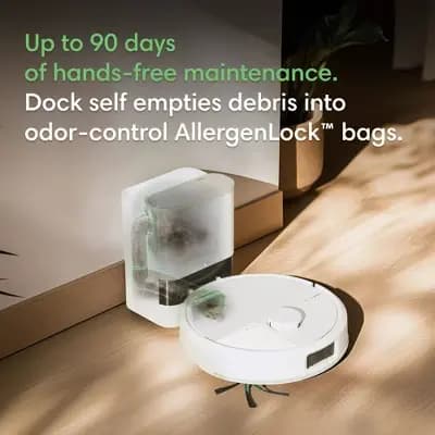 iRobot W255220 Roomba Plus 715 Vacuum + AutoEmpty Dock 5.9" Cleaning Path White [Battery, 5.91 Inches, 0 Inches]