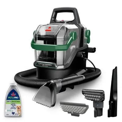 BISSELL Little Green Pet Pro On-Board Tool Portable Carpet Cleaner 3908 - 4" Cleaning Path Black [13 Pounds, 64 Ounces, New]