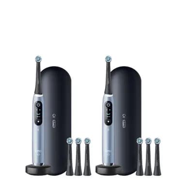 Oral-B iO Series 9 Twin Pack, Aqua Marine [7 SMART Brushing Modes, Interactive Color Display, Artificial Intelligence + 3D]