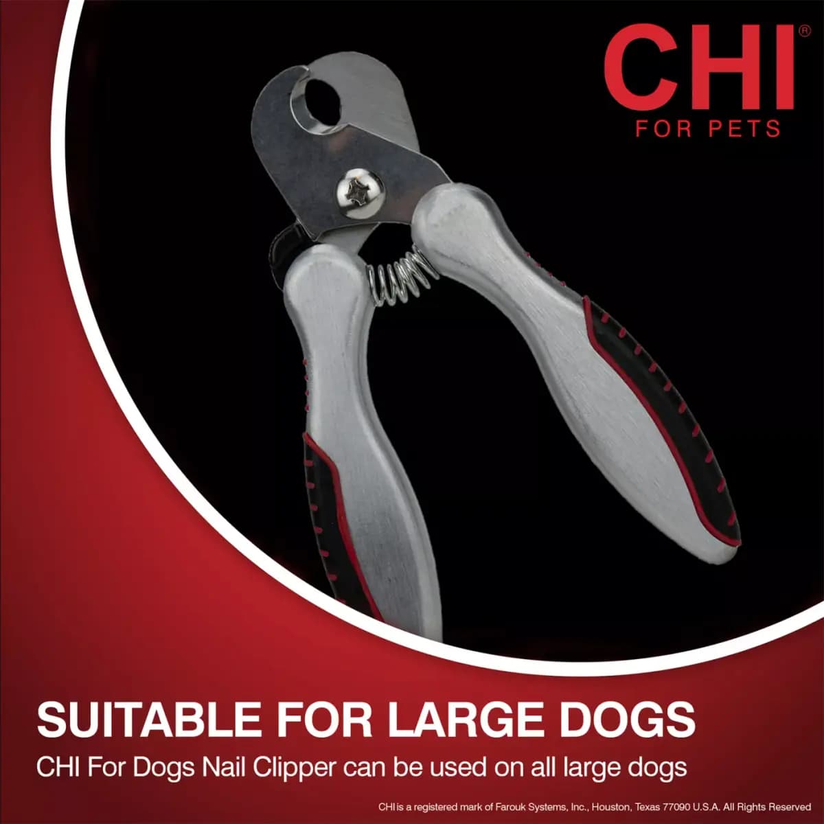 CHI® Large Standard Dog Nail Clipper [Includes 1 dog grooming glove, Intended Pet(s) All dogs, Material(s) Indoor and outdoor use, Product Weight 0.388 lb]