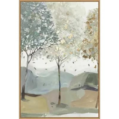 Amanti Art 22" x 33" Breezy Landscape Trees III by Allison Pearce: Amanti Art Vertical Lithograph Canvas [Brown, 3 Pounds, Polystyrene (Frame)]