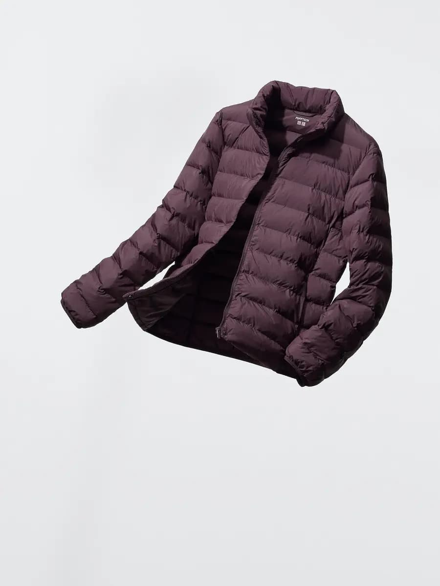 Uniqlo PUFFTECH Jacket Brown [Imported, Hand wash cold, Do not dry clean, Hand-washable. Dries faster than natural down.]