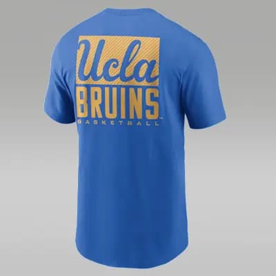 UCLA Courtside Men's Jordan Brand Dri-FIT College T-Shirt Light Blue [Light Blue, Jersey fabric has a soft, lightweight feel., 57% cotton/43% polyester]
