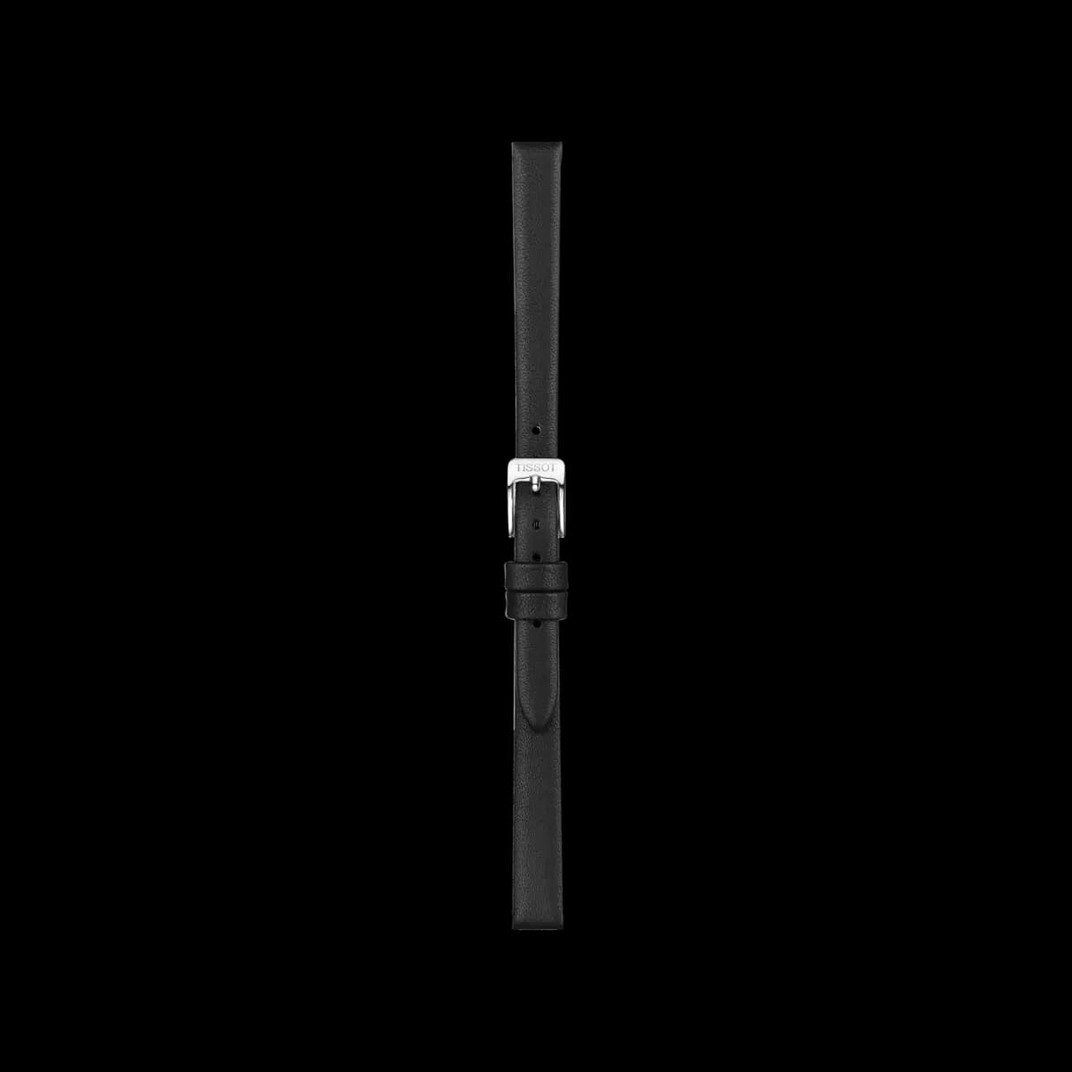 Tissot Official Black Leather Strap Lugs 09 mm [Leather, Black, 9.00]