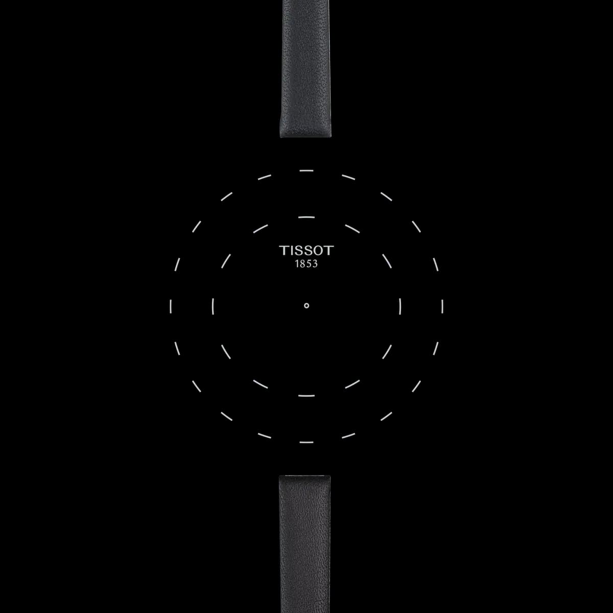 Tissot Official Black Leather Strap Lugs 09 mm [Leather, Black, 9.00]