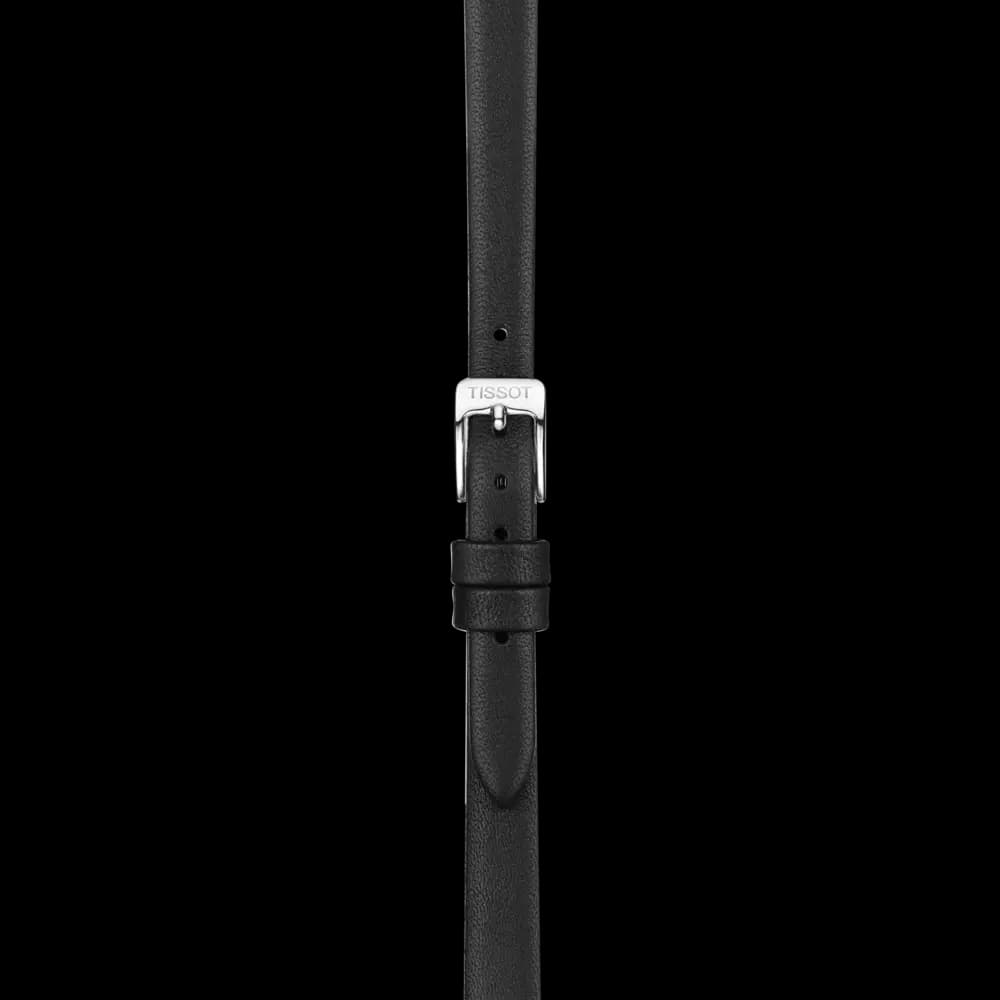 Tissot Official Black Leather Strap Lugs 09 mm [Leather, Black, 9.00]