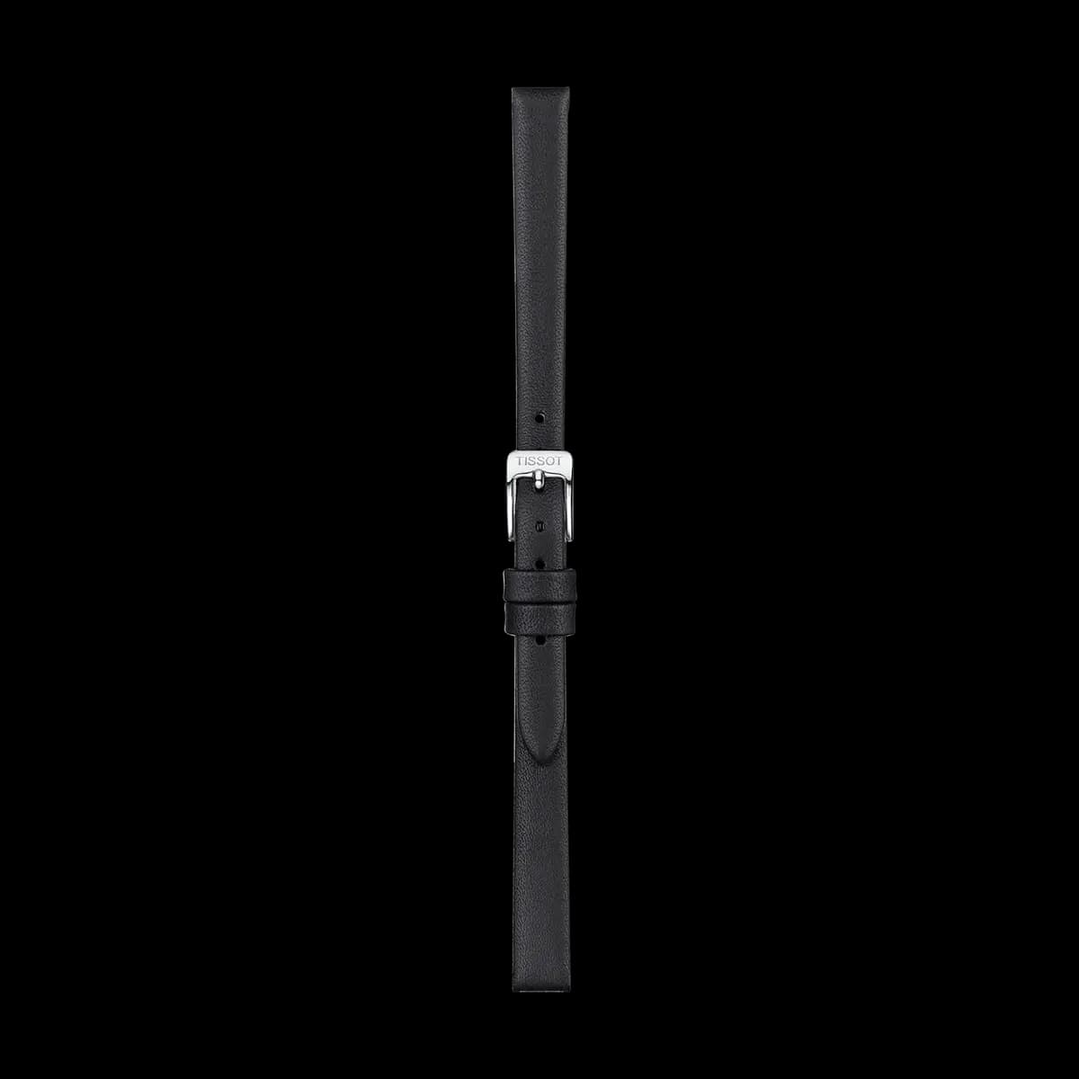Tissot Official Black Leather Strap Lugs 09 mm [Leather, Black, 9.00]