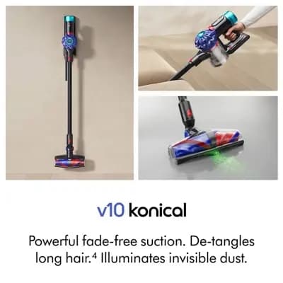Dyson V10 Cordless Stick Vacuum 9.8" Cleaning Path Blue/Black [9.84 Inches, Battery, 0 Centimeter]