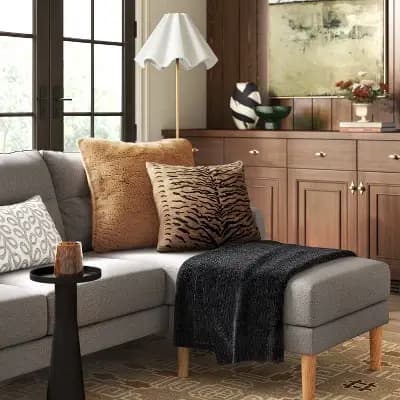 Threshold Shine Chenille Throw Blanket Washed Black - Thresholdâ„¢ [100% Recycled Polyester, No Backing, Year Round Fabric Construction]