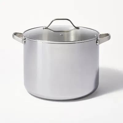 16qt Stainless Steel Stock Pot Silver - Figmint™ [11.8 Inches, 8.9 Pounds, Stainless Steel]