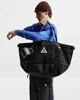 ACG Gear Tote Bag (Large, 55L) Black/Anthracite/Summit White [Body/Lining: 100% polyester, Spot clean, ONE SIZE]