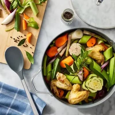 Figmint 8qt Nonstick Ceramic Coated Aluminum Wide Stock Pot Blue - Figmintâ„¢ [8 Quart, Aluminum, 12 Inches]