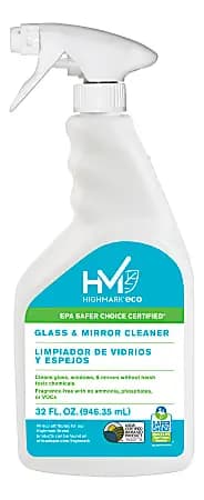 Highmark® ECO Glass And Mirror Cleaner, 32 Oz [Number Of Containers 1, Size (container) 32 oz, antibacterial No, Antimicrobial Protection No]