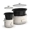 bella Housewares Savor 6qt Programmable Slow Cooker with 2qt Manual Slow Cooker Oatmilk [15.65 Pounds, 8 Quart, Programmable]