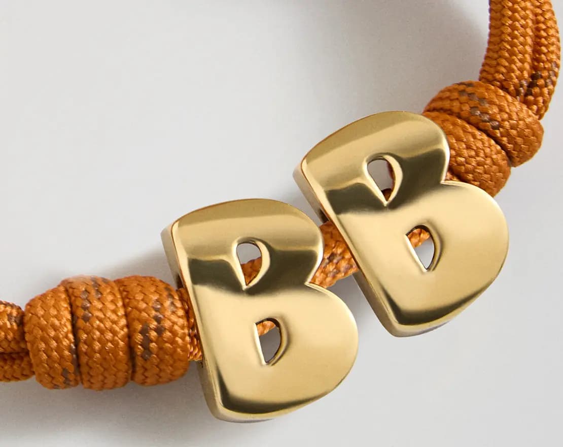 BaubleBar Knotty Initial Custom Bracelet - Toffee Double Letters Gold [Adjustable pull-tie so you can get a perfect fit, Personalized with the capital letter of yo, Choose from a g