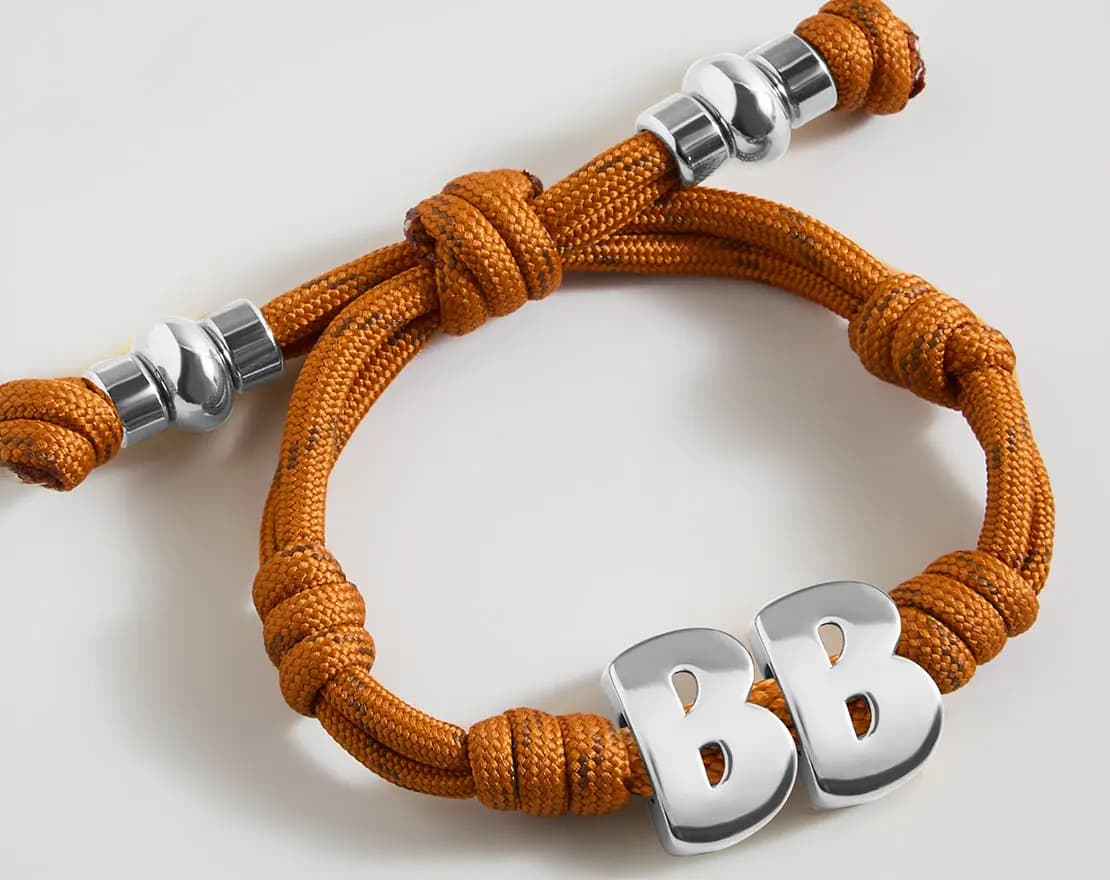 BaubleBar Knotty Initial Custom Bracelet - Toffee Double Letters Gold [Adjustable pull-tie so you can get a perfect fit, Personalized with the capital letter of yo, Choose from a g
