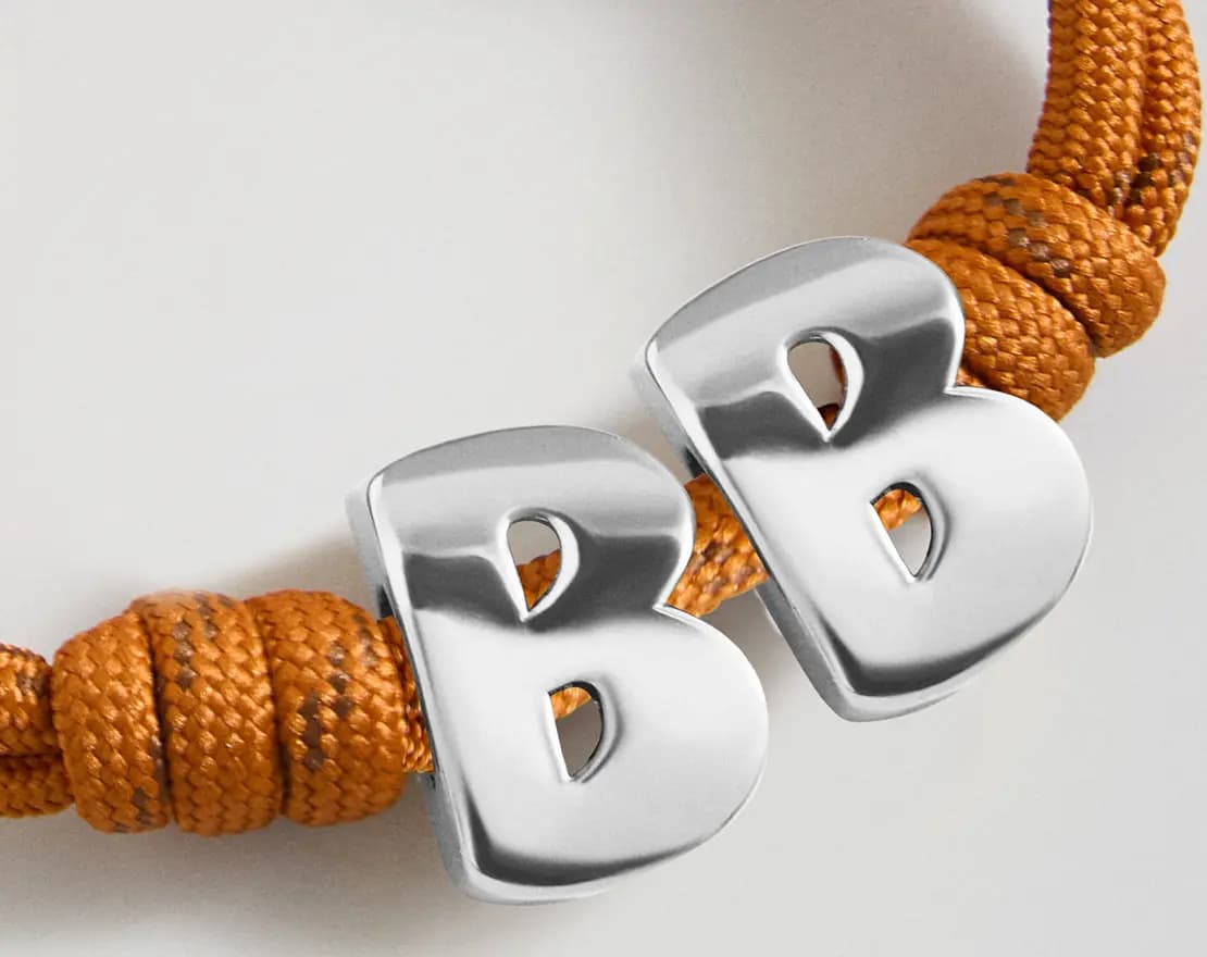 BaubleBar Knotty Initial Custom Bracelet - Toffee Double Letters Gold [Adjustable pull-tie so you can get a perfect fit, Personalized with the capital letter of yo, Choose from a g