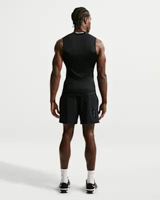 Nike Pro Men's Dri-FIT Tight Sleeveless Fitness Top Black/White [90% polyester/ 10% spandex, Machine wash, XXS-4XL Tall]