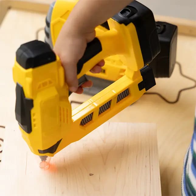 Fat Brain Toys 3-in-1 Power Tool Set Pretend Play Toys for Kids Ages 3 and Up [Set of 3 pretend power tools, Encourages fine motor skills, imaginative play, role play, creativity, 